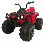 Atv electric 12V cu roti EVA si scaun din piele Nichiduta Super Quad Red, Nichiduta