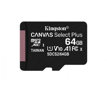 Card de memorie Canvas Select Plus 100R A1 64GB MicroSDXC Clasa 10, Kingston