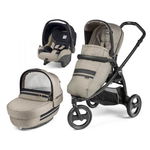 Carucior 3 in 1 Peg Perego Book Scout Matt Black Luxe Ecru, Peg Perego