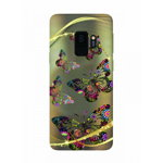 Husa Silicon Soft Upzz Print Samsung Galaxy S9 Model Golden Butterflys, Upzz Art