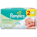 Servetele umede Pampers Naturally Clean Duo 2X64buc