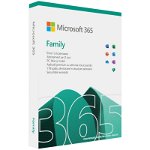 Aplicatie 365 Family 64-bit, Engleza, Subscriptie 1 an, 6 Utilizatori, Medialess Retail, Microsoft