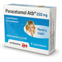 Paracetamol supozitoare 250mg, 6 bucati, Antibiotice Iasi, ANTIBIOTICE S.A.