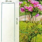 Suport sustinere flori set 3 bucati inaltime 60 cm latime 20 cm otel verde, Albacom