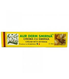 Crema Aur Derm cu Smirna 5%, 30 ml, Laur Med, ELZIN PLANT PRODUCTION SRL