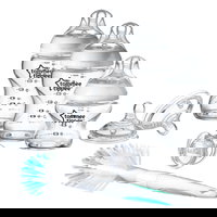 Set biberoane de sticlă pentru nou născut Tommee Tippee Natural Start - Cu perie