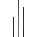 Set 3 suporturi lumanare Modern, Metal Fier, Negru, 16x16x120 cm, Jolipa