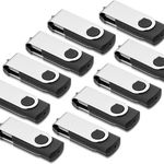 Set de 10 stick-uri de memorie USB Aretop, negru, 2 GB, 5,6 x 1,6 x 1 cm