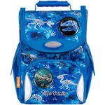 Ghiozdan Tiger Nature Quest PRO neechipat, dimensiune 35 x 31 x 19 cm, motiv Dino And Beyond Go Green