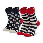 Happy Socks Set de 2 perechi de șosete lungi pentru copii KSTR02-4000 Bleumarin, Happy Socks