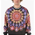 Dolce & Gabbana Tech-Satin Crewneck Sweatshirt With Luminarie Print Multicolor