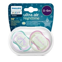 Suzete fosforescente Ultra Air 0-6 luni, Roz/Verde, 2 bucati, SCF376/19, Avent, Philips Avent Suzete fosforescente Ultra Air 0-6 luni, Roz/Verde, 2 bucati, SCF376/19, Avent, Philips Avent