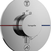 Baterie dus termostatata Hansgrohe ShowerSelect Comfort S cu montaj incastrat  necesita corp ingropat  crom, Hansgrohe