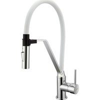 Baterie bucatarie cu dus extractibil alb Invena Terra