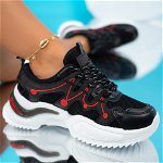 Pantofi Sport, culoare Negru, material Piele ecologica - cod: P10508, Coli