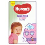 Scutece-chilotel Huggies Jumbo pack 5, Girl, 12-17 kg, 34 buc, Kimberly-Clark