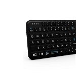Mini tastatura wireless iluminata, functie telecomanda, taste multimedia, rii i15