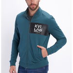 KVL by KENVELO, Bluza sport cu fermoar si buzunare laterale, Albastru petrol, L