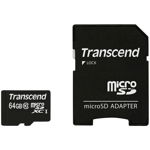 microSDXC 64GB Class 10 + SD Adapter, Transcend