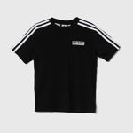 adidas Originals tricou de bumbac pentru copii culoarea negru, cu imprimeu, adidas Originals