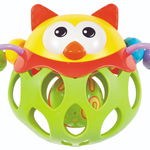 Bam-Bam Rattle jucărie cu activități cu zornăitoare 6m+ Owl 1 buc, Bam-Bam