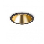 Spot incastrabil LED GAME rotund, negru, auriu, 11W, 1000 lm, lumina calda (3000K), 192345, Ideal Lux, Ideal Lux