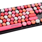 Kit tastatura + mouse Serioux Retro 9900RD, wireless 2.4GHz, US layout, multimedia, mouse optic 800-1600dpi, USB, nano receiver, rosu, SERIOUX